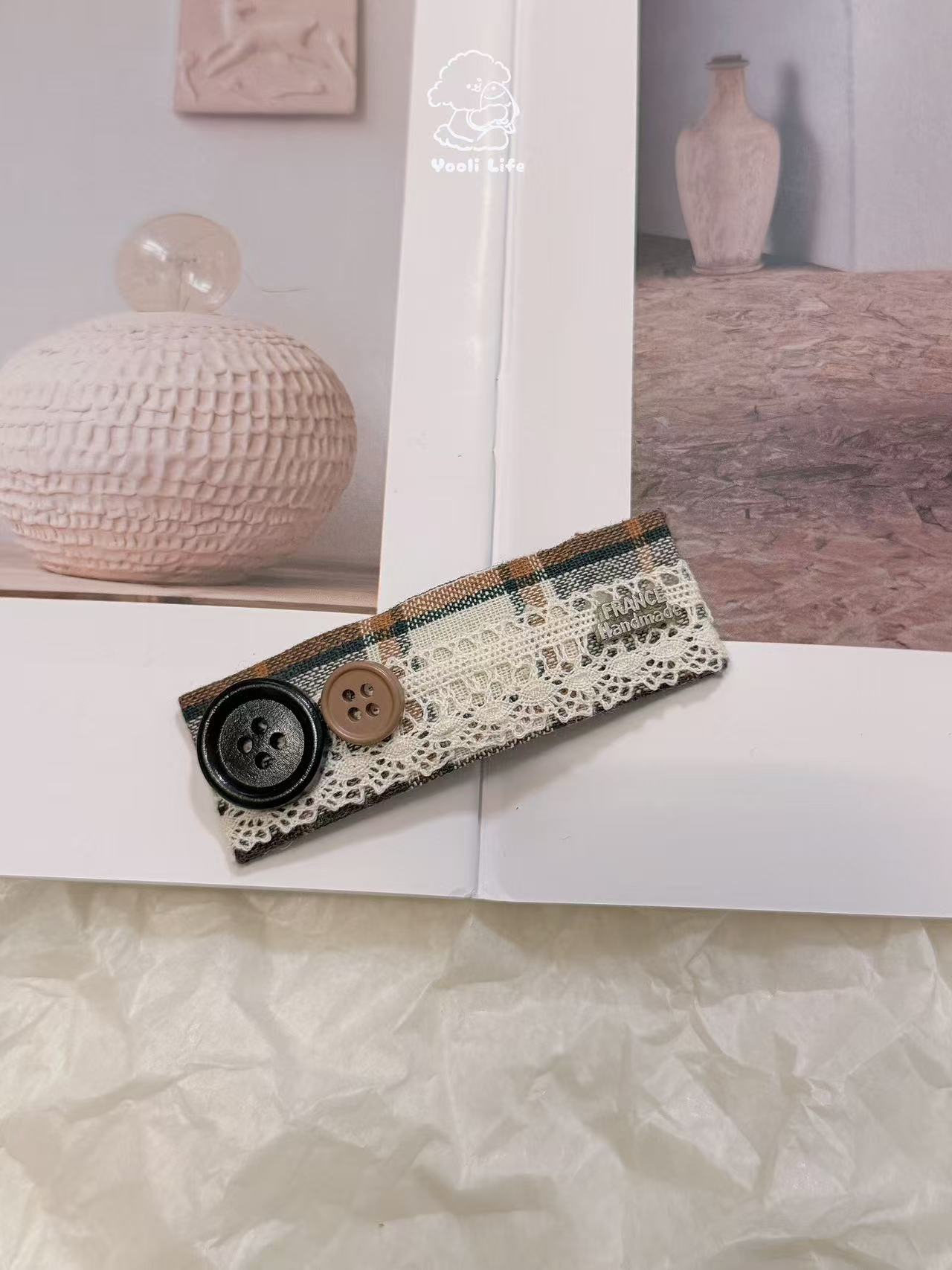 Square Lace Hair Clip