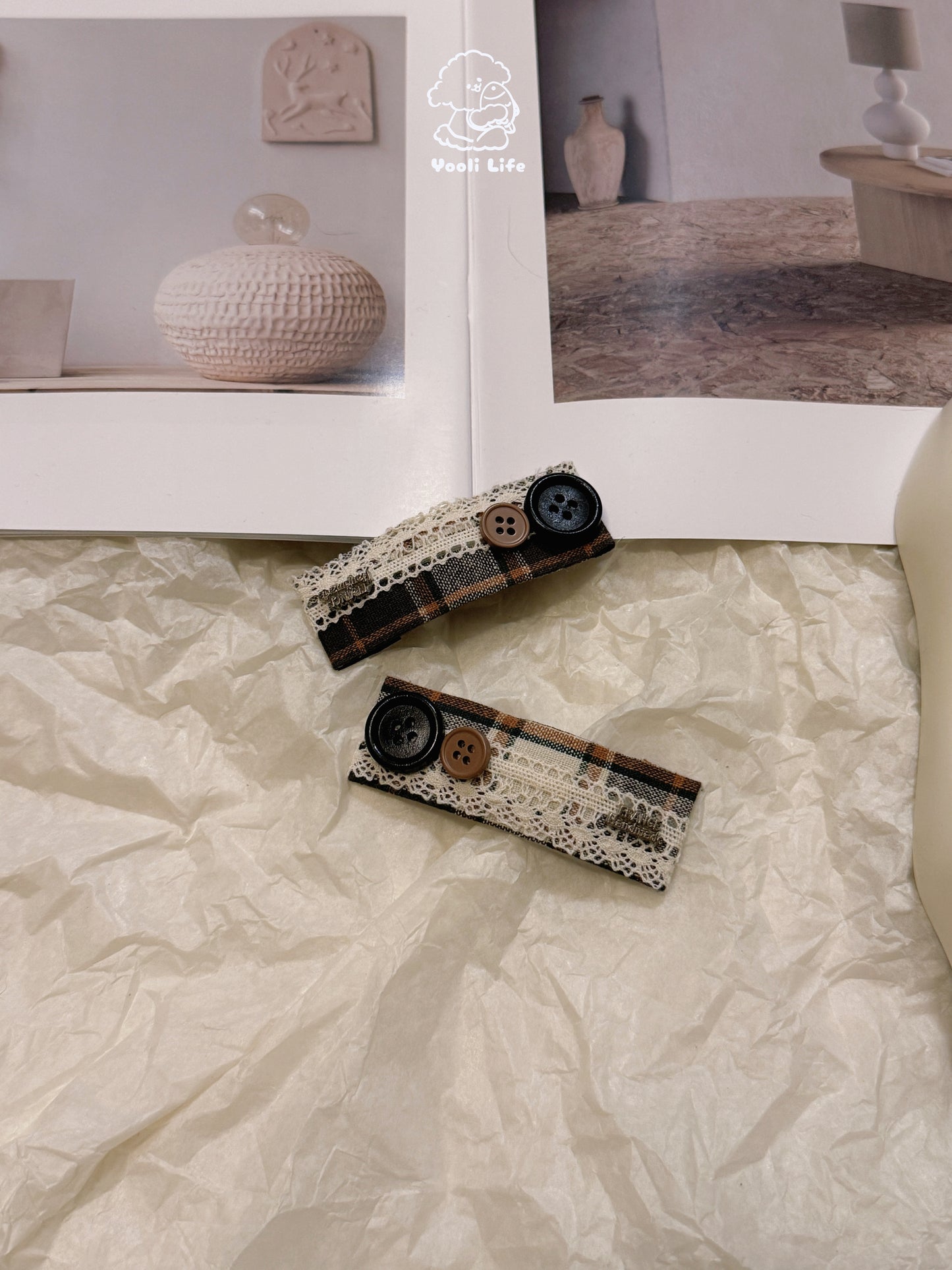 Square Lace Hair Clip