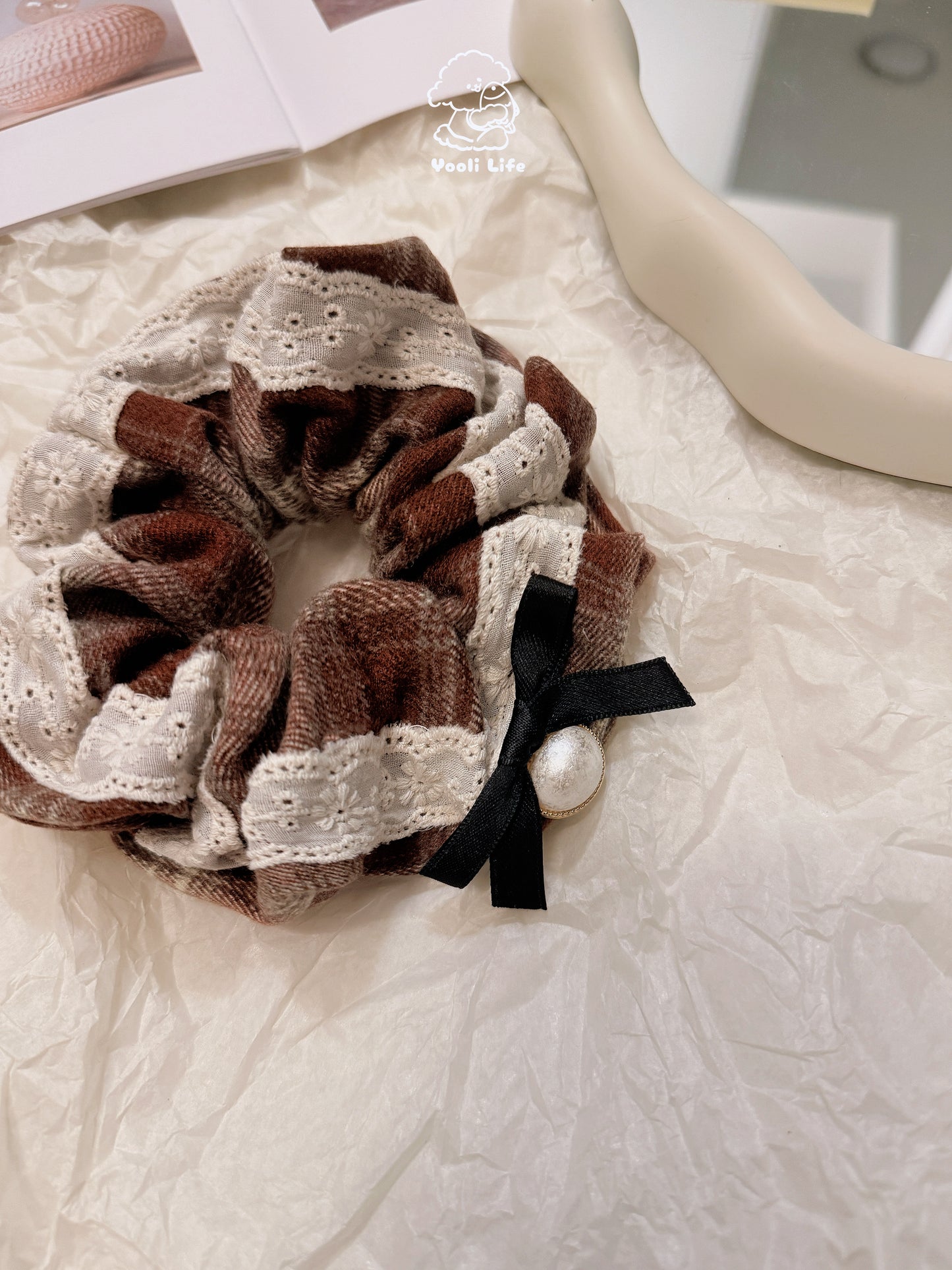 Preppy Plaid Hair Scrunchie