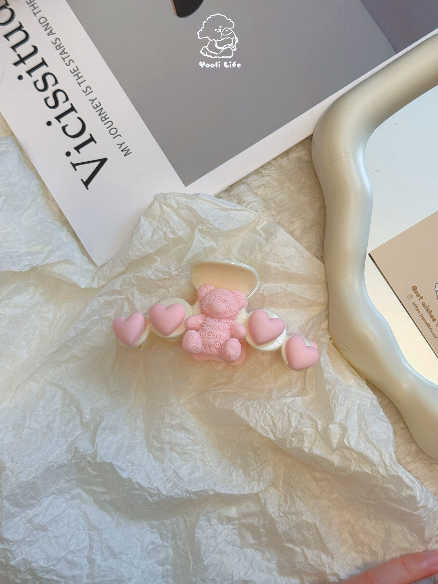 Pink Heart Hair Clip