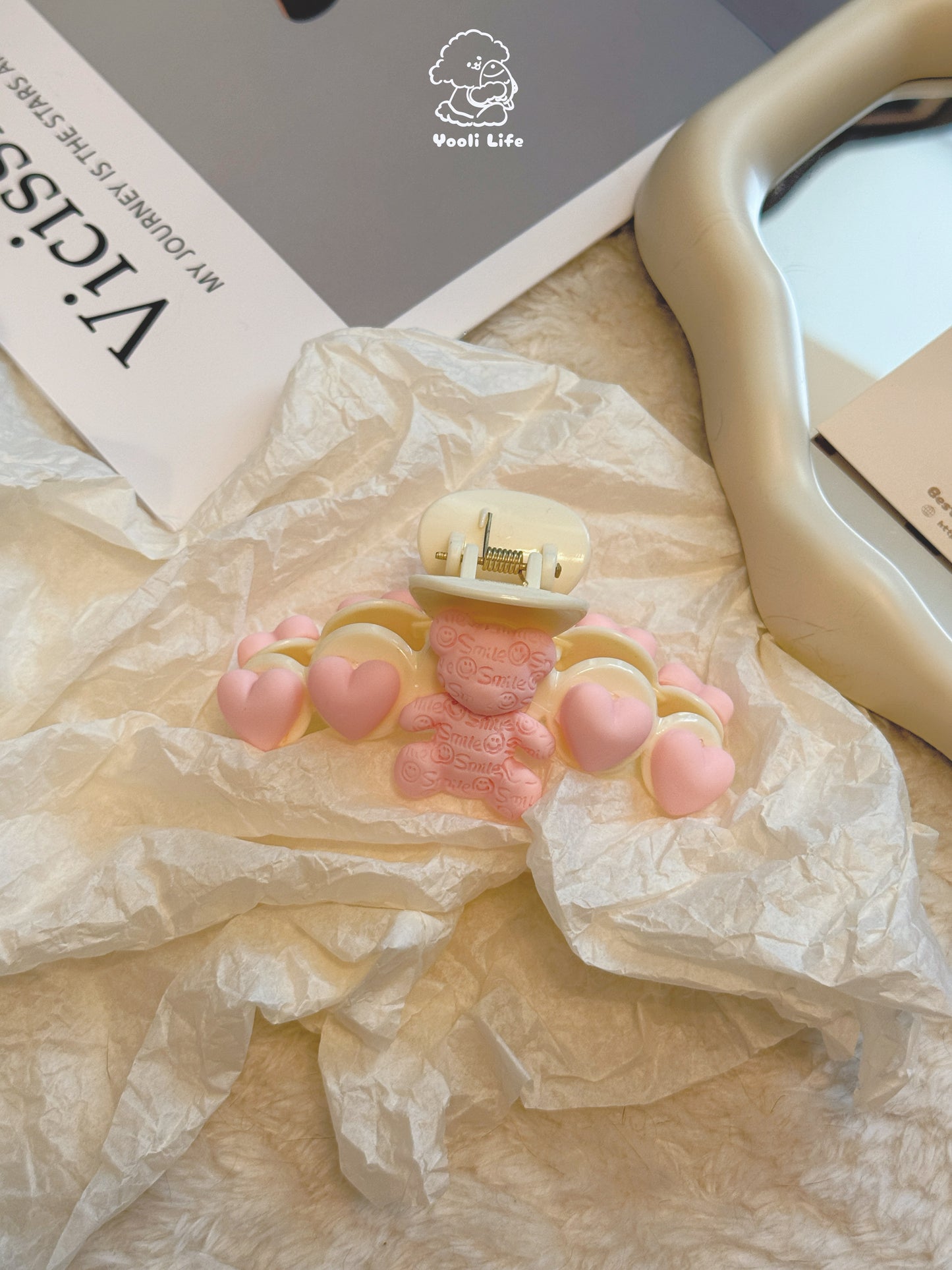 Pink Heart Hair Clip