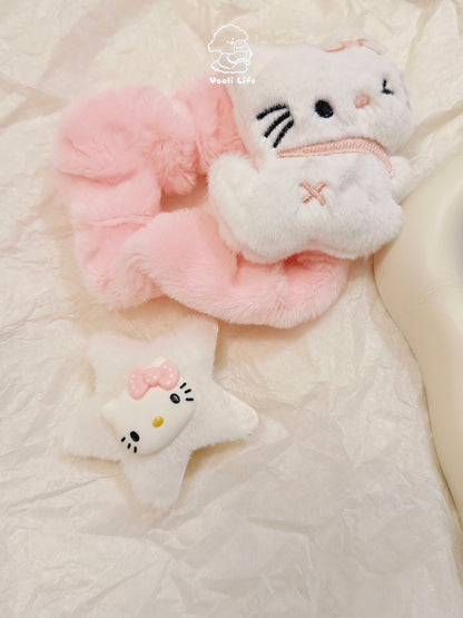 Kitten Hair Scrunchie & Clip