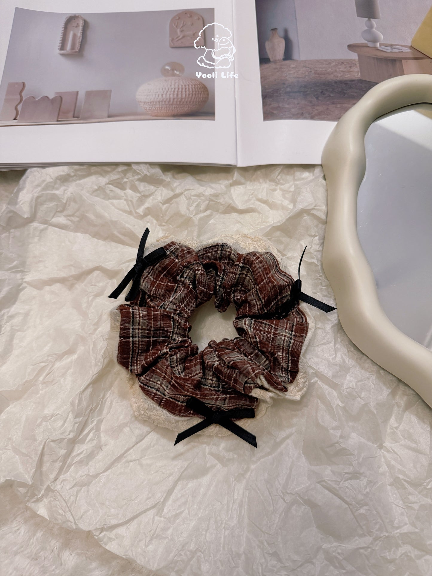 Preppy Plaid Hair Scrunchie