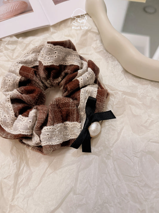 Preppy Plaid Hair Scrunchie